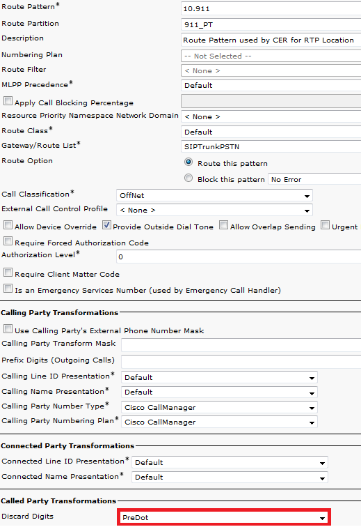 Default ERL Route Pattern