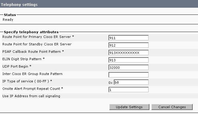 Configure Telephony Settings