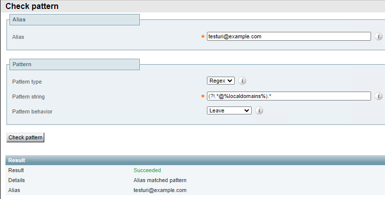 Negative Lookahead for Local Domains