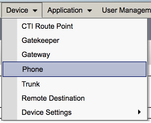 device phone menu