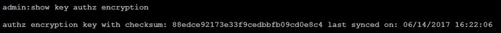 show key authz encryption