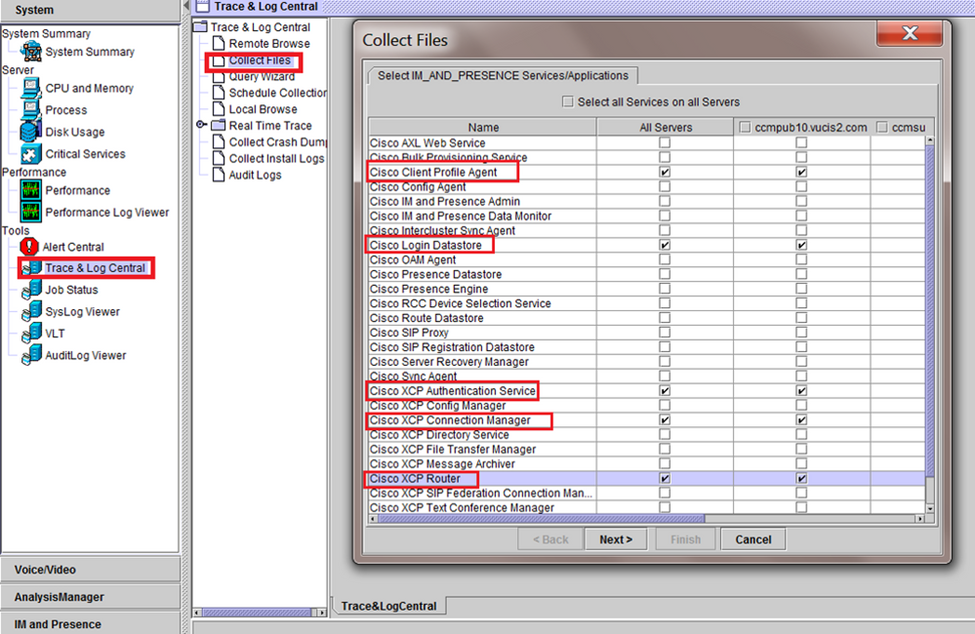 3 Collect RTMT logs