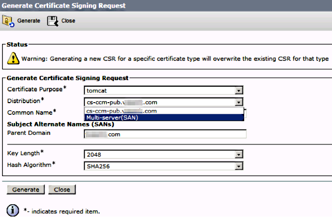 Choose Multi-Server SAN in Distribution