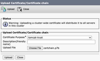 Upload Certificate