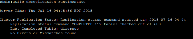 Troubleshoot CUCM db Replication - Replication Status Displayed in Output