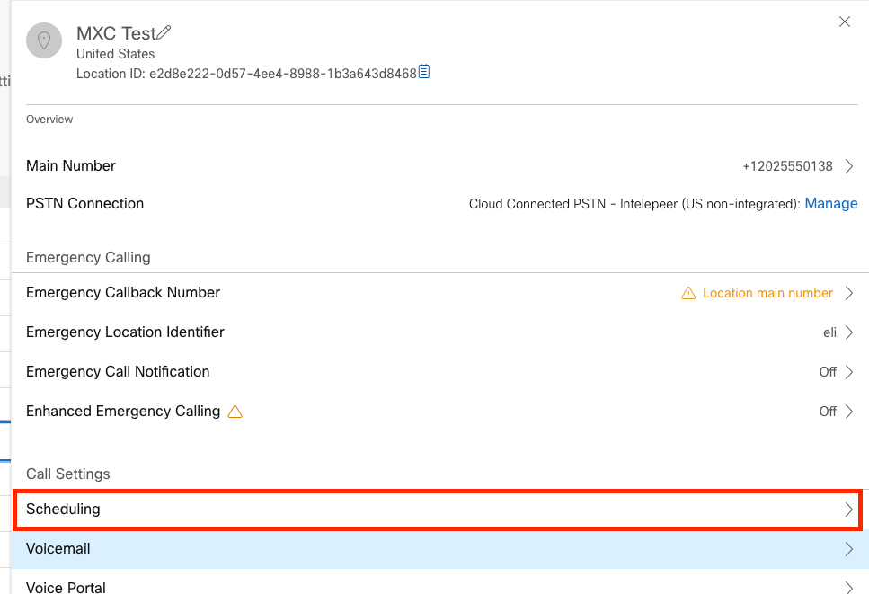 Hunt Group Location, Select Scheduling