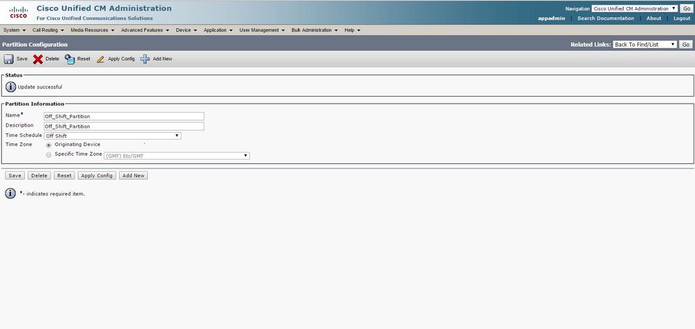 Assign Off_Shift Time Schedule to the Partition Off_Shift_Partition