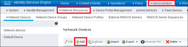 Add a network ressource device