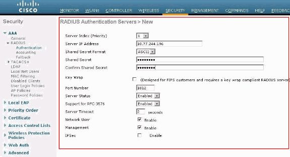 Network User Enable Box