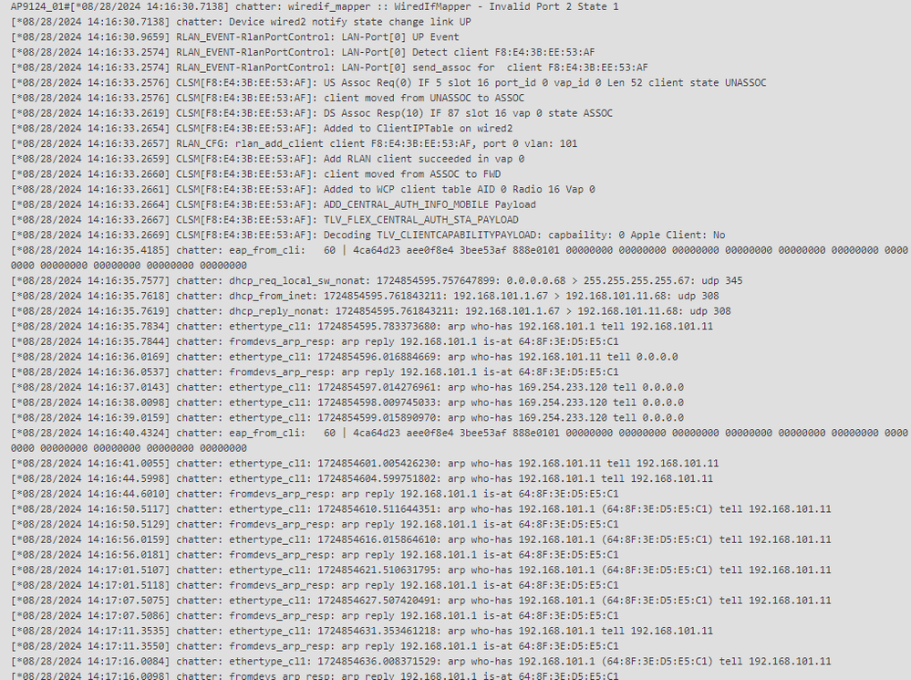 Debugs for Local Switched RLAN