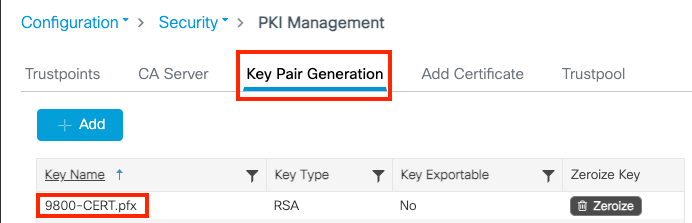 Generate a Key Pair