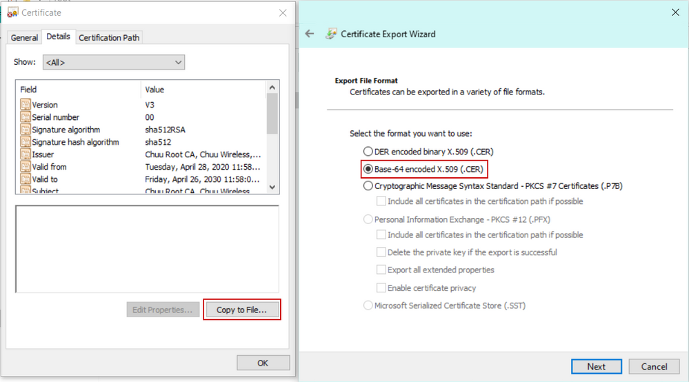 Export to Base64