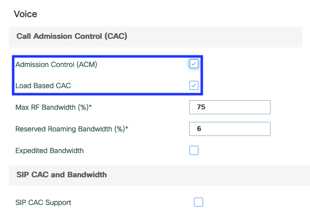 Voice and media parameters