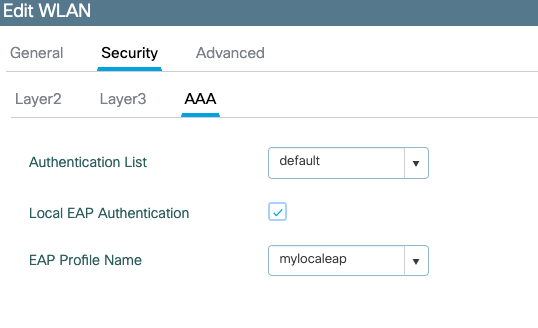 Configuración AAA de una WLAN