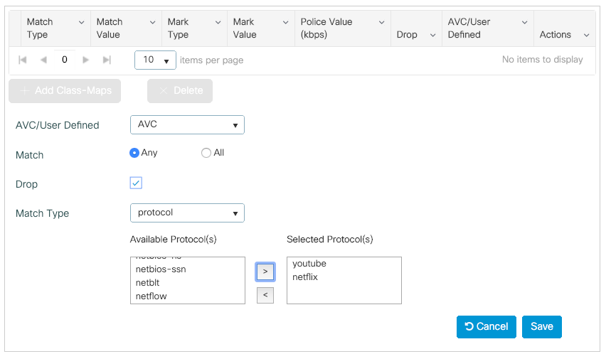 AVC 프로토콜 설정