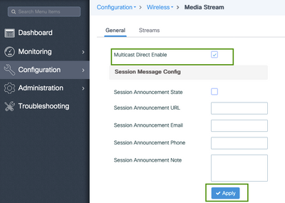 Multicast Direct setting