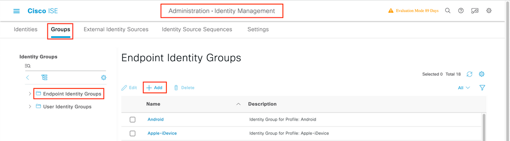 Add an identity group