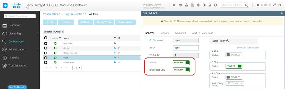 SSID abierto de transición OWE