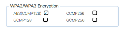 WPA2/3 Encryption options