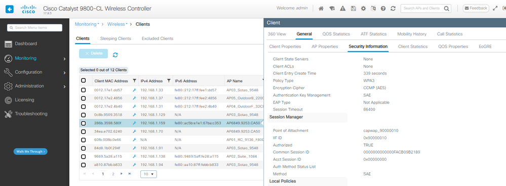 SAE AX211 Client details