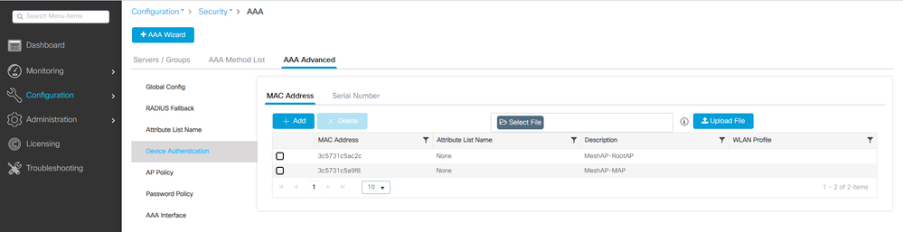 MAC Addresses in Device Authentication