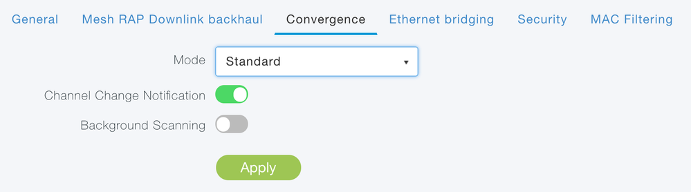 Convergence Settings