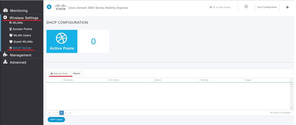 Configuration DHCP