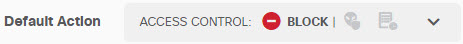 Access control policy default action.