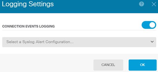 Enabling connection logging for Security Intelligence.