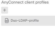 Configure the AnyConnect client profile in the group policy.