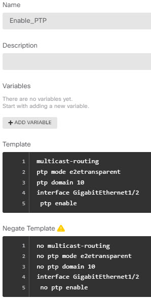 FlexConfig object to enable PTP on ISA 3000 devices.