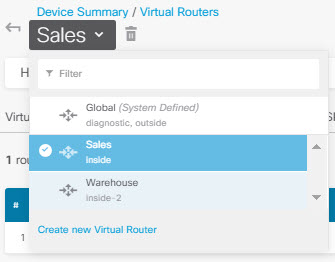 Switching virtual routers.