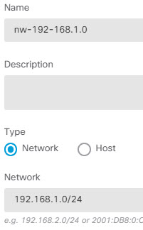 Network object for the VR1 network.