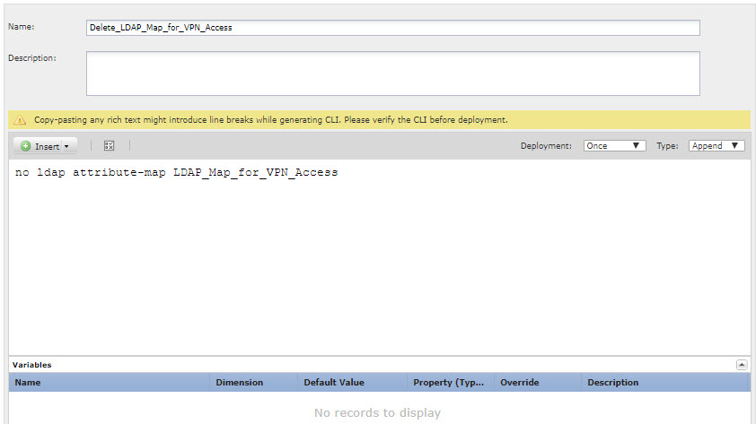 LDAP 특성 맵을 삭제하는 FlexConfig 개체입니다.