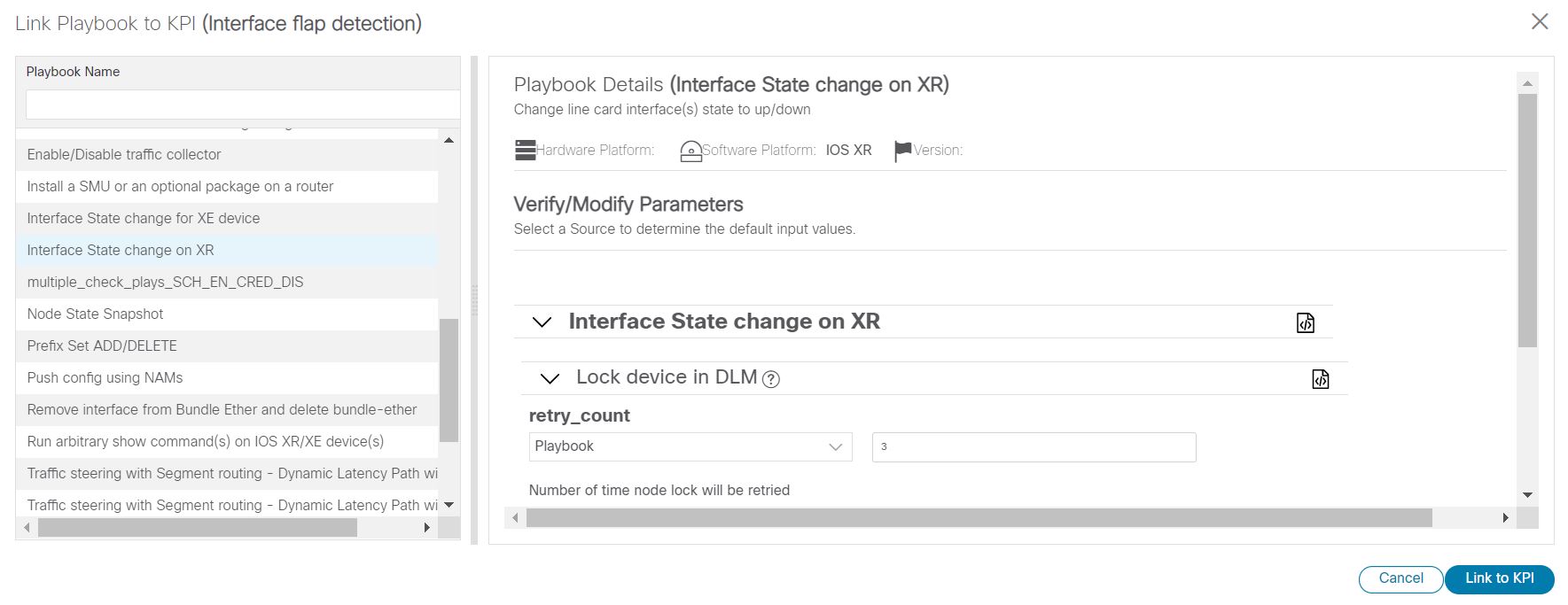 Example: Specifying Parameter Value Sources for a Linked Playbook