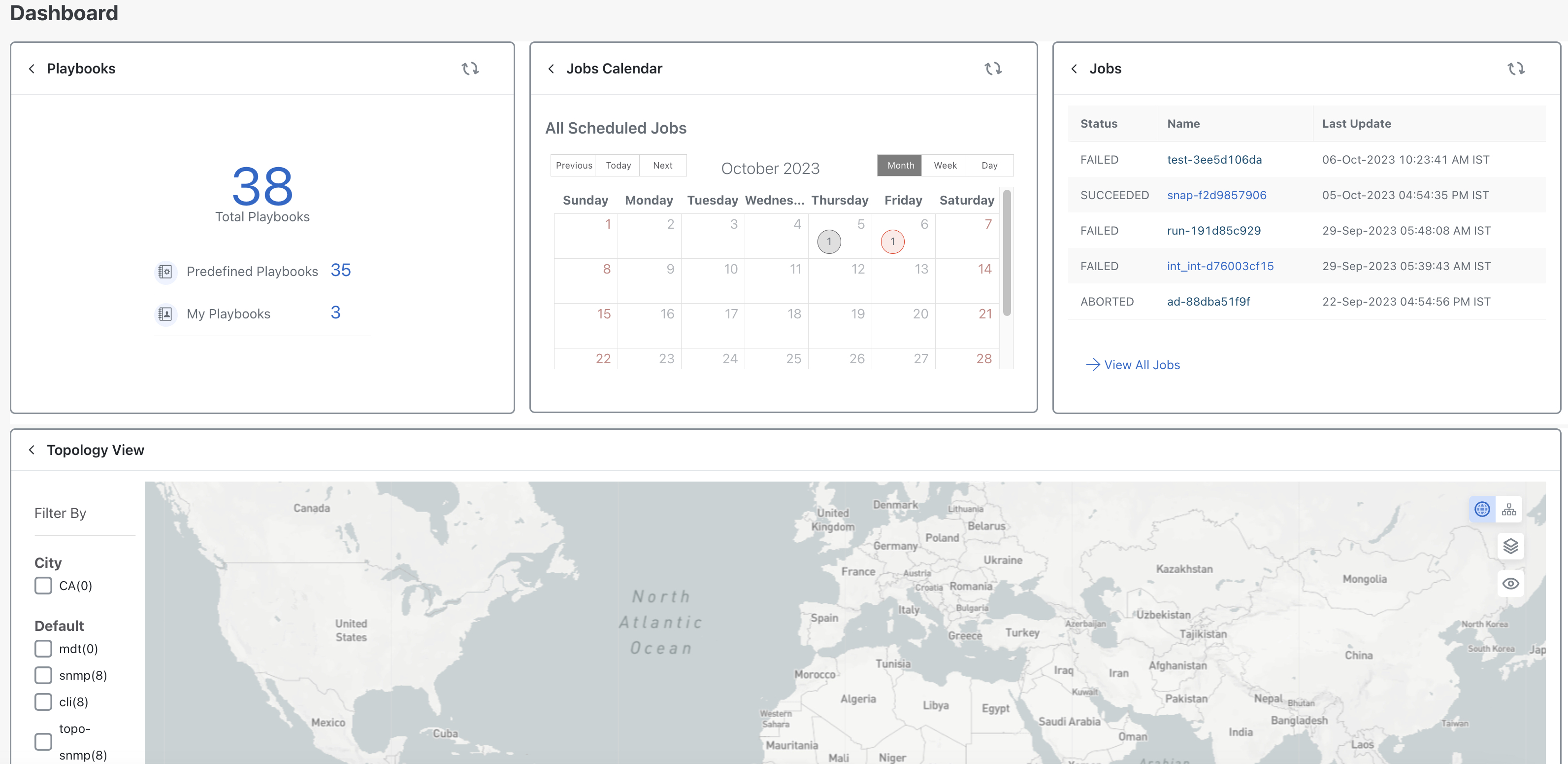 Change Automation Dashboard Window