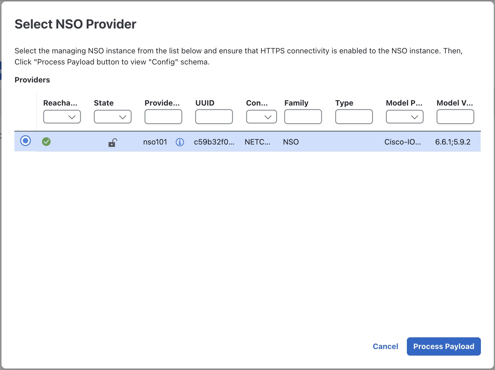 Select NSO Provider