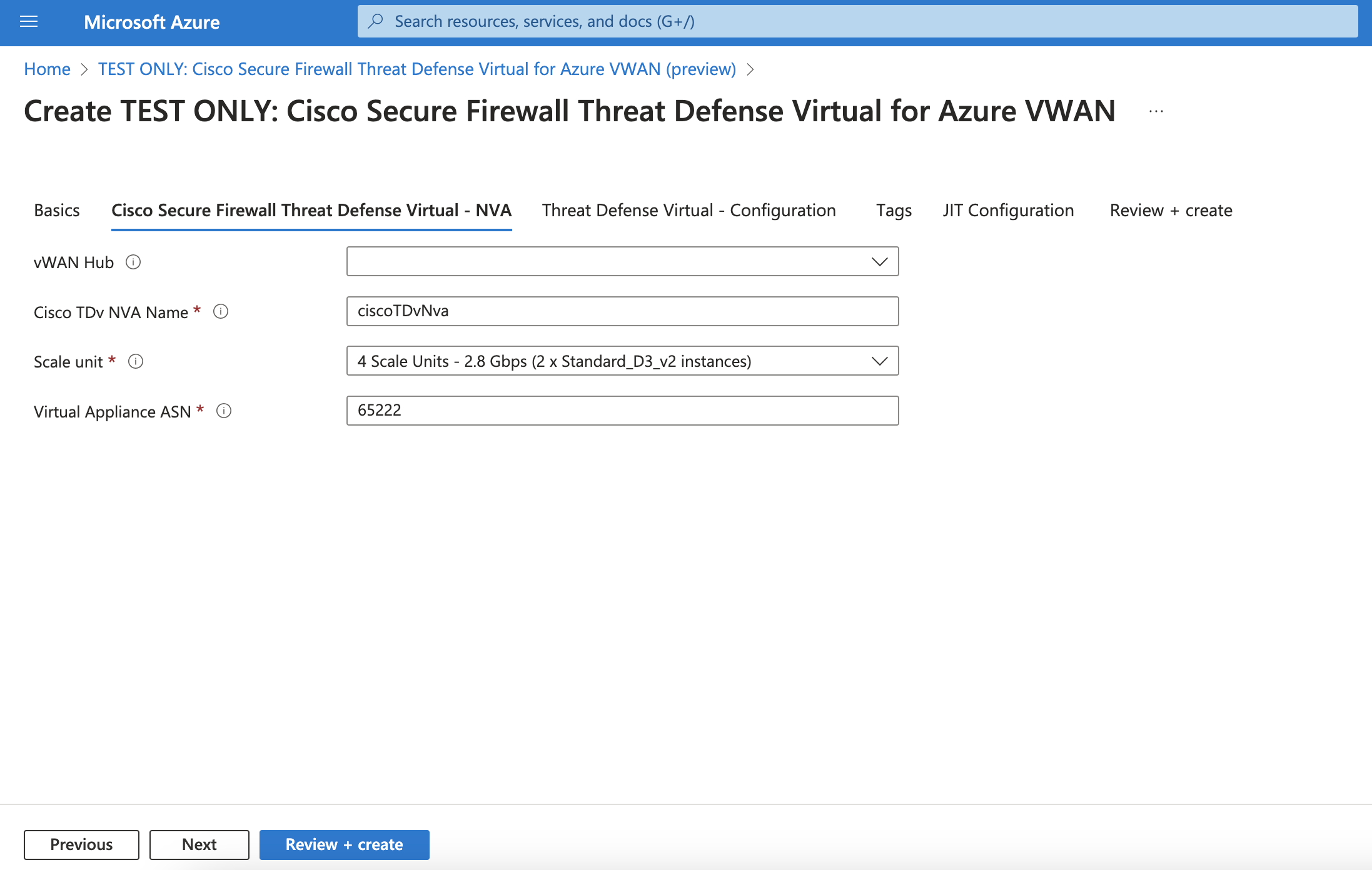 [Cisco Secure Firewall Threat Defense Virtual - NVA]