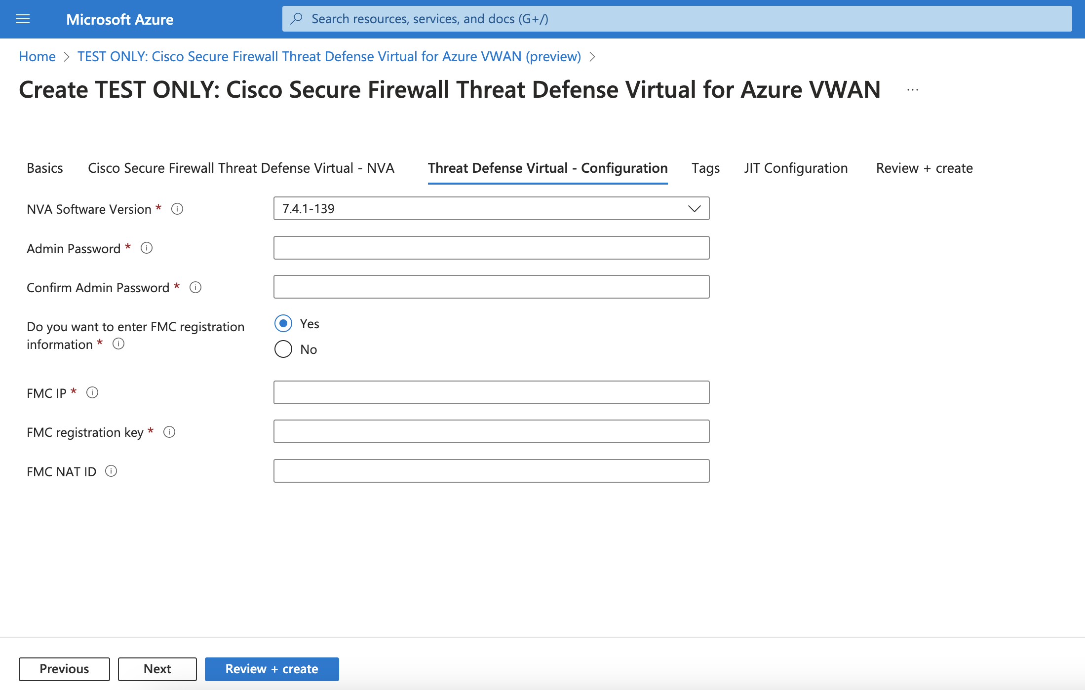 [Threat Defense Virtual - Configuration]