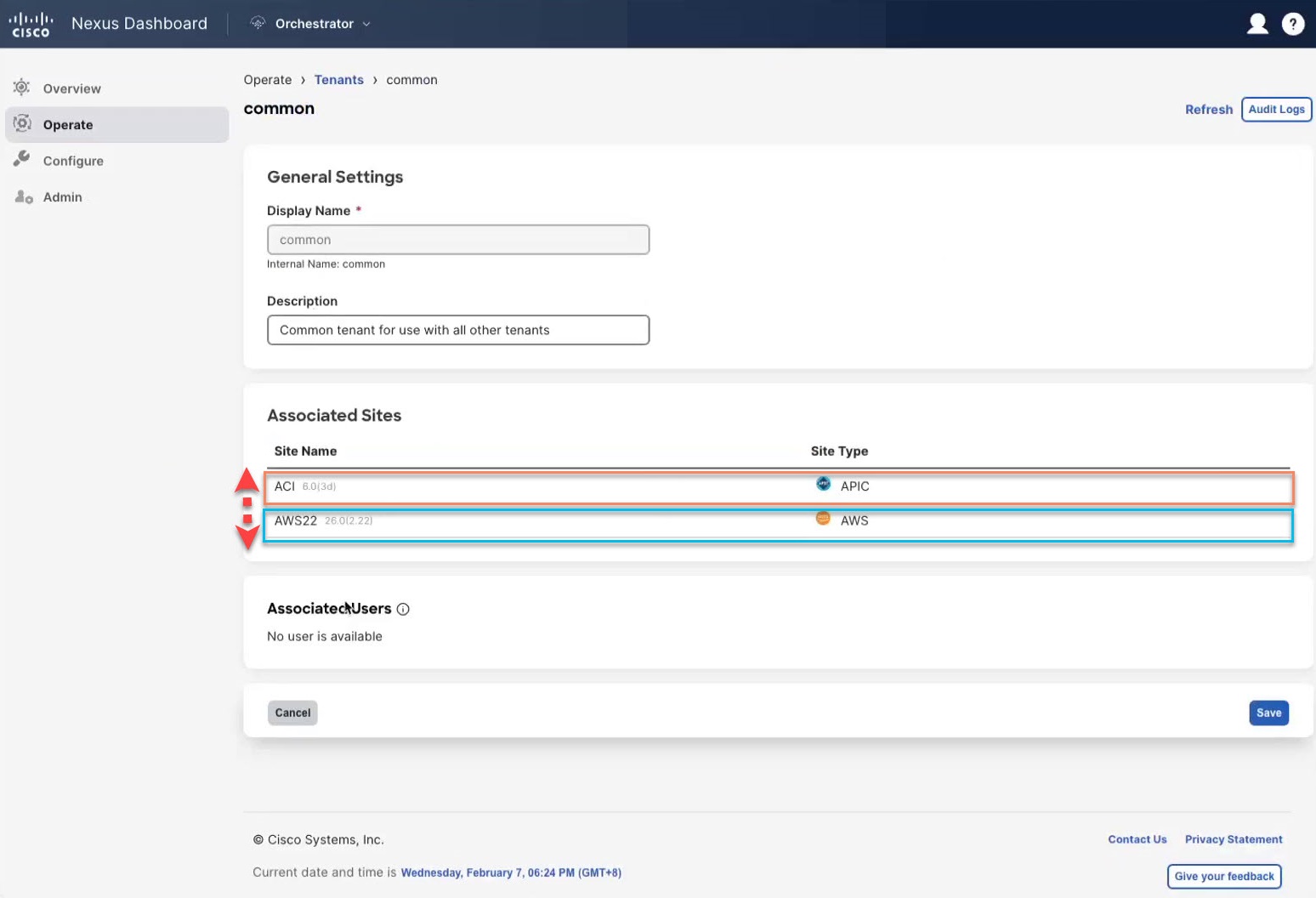 On-Premises common Tenant Configuration