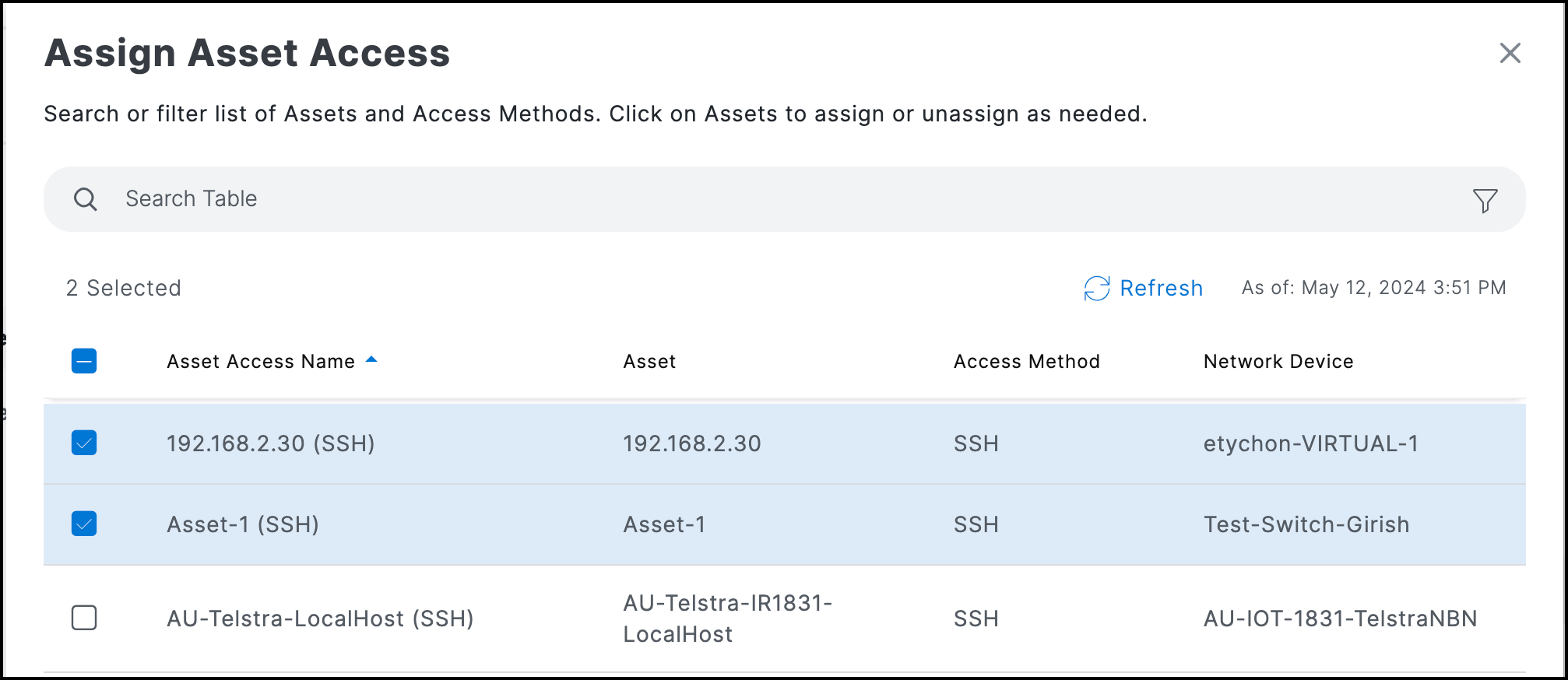 Assign Asset Access