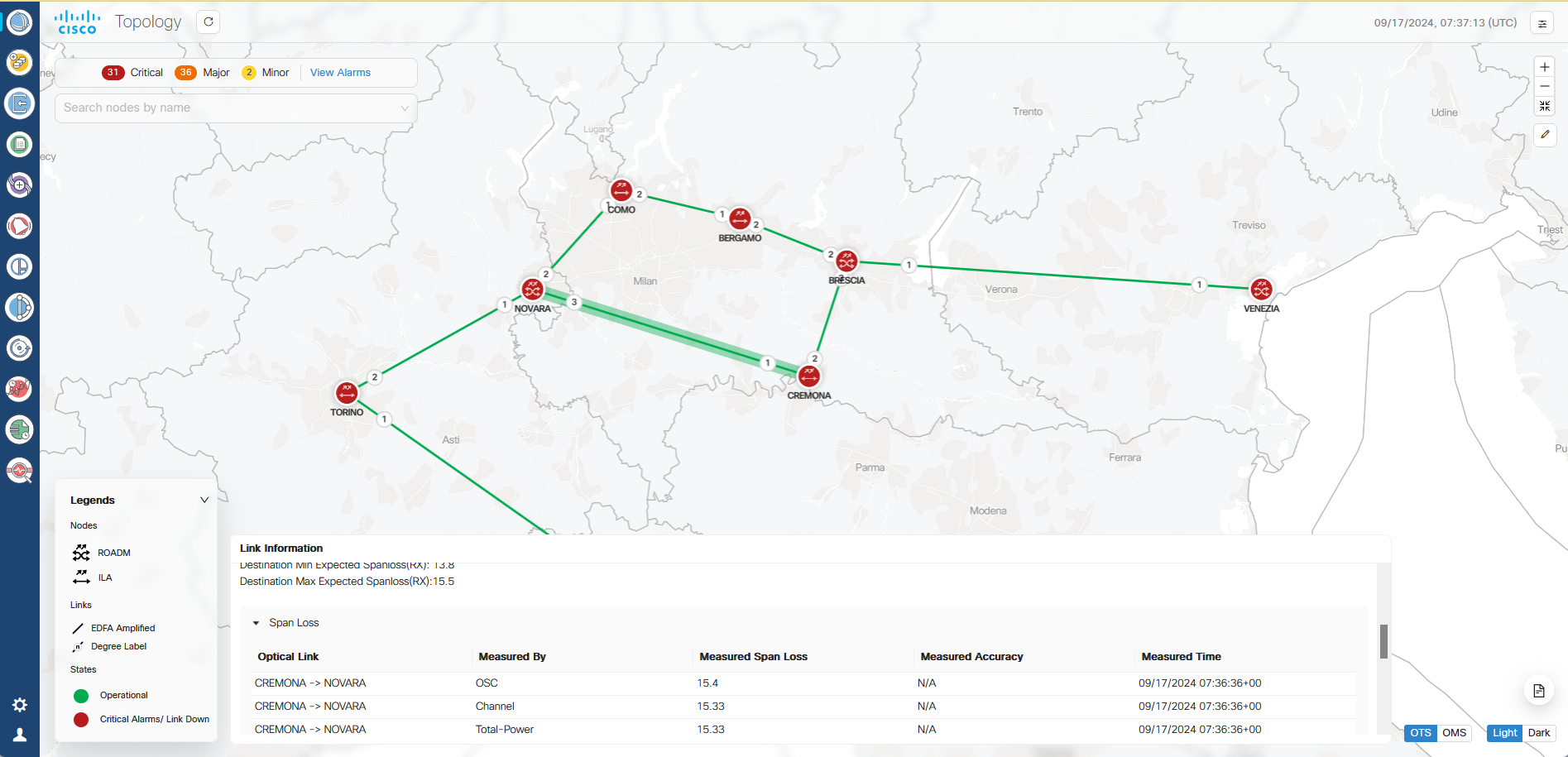 Screenshot of Topology Live PM