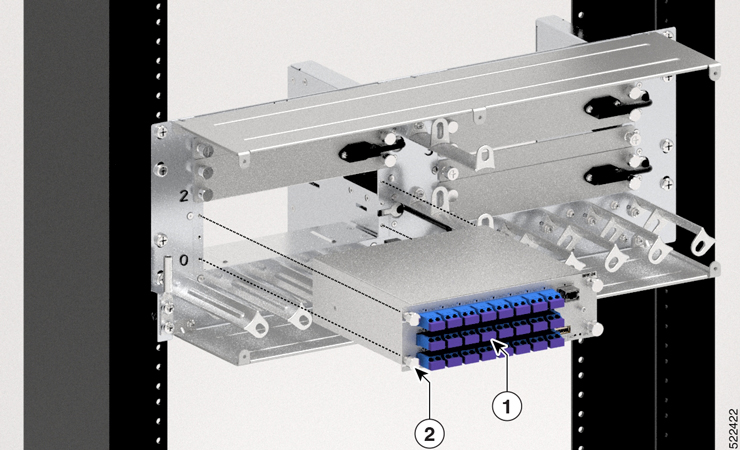 Inserting 24-Port Breakout Module into the Breakout Panel