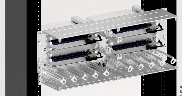 Breakout Panel with Breakout Modules Installed