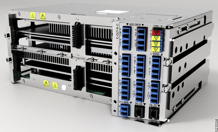 Perspective View of E-OLT-R-C Line Card