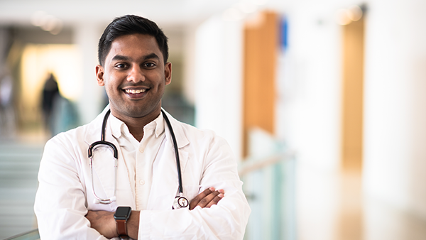 Doctor standing in hospital