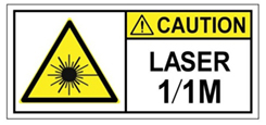 クラス 1M レーザー製品ラベル