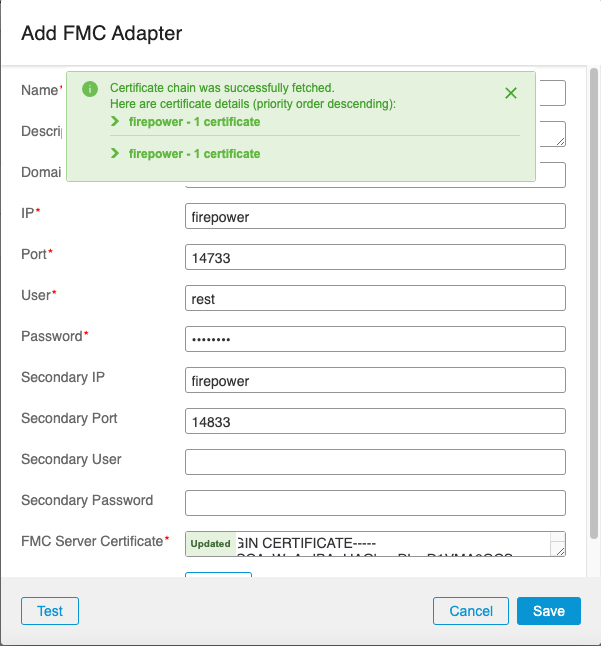 vCenter コネクタの CA 証明書取得のサンプル