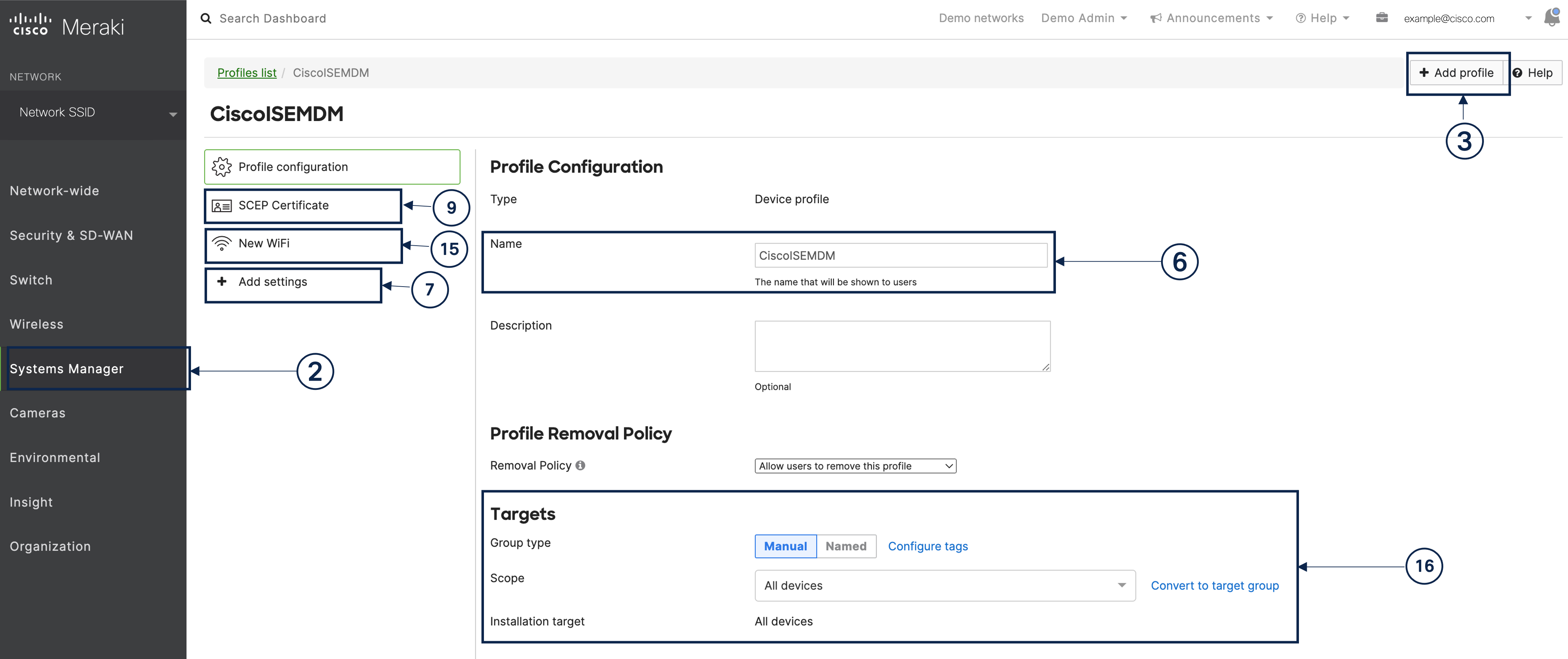 Steps To Configure Cisco Merki Systems Manager To Connect To Cisco ISE