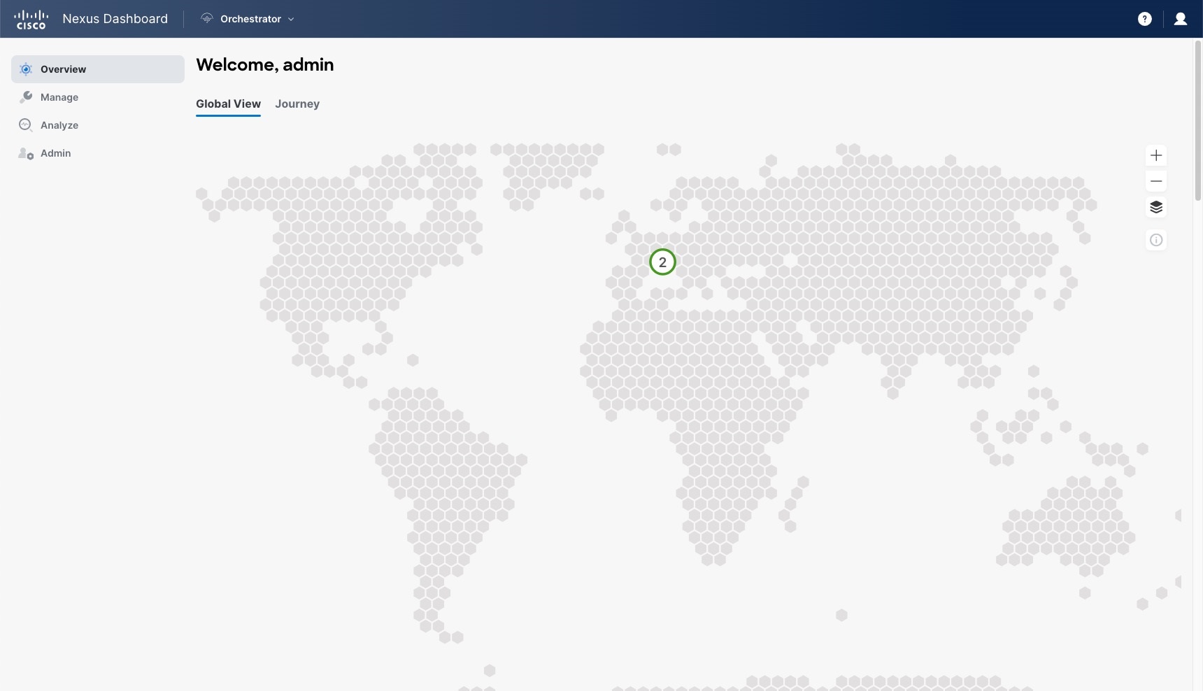 Cisco Nexus Dashboard Orchestrator GUI